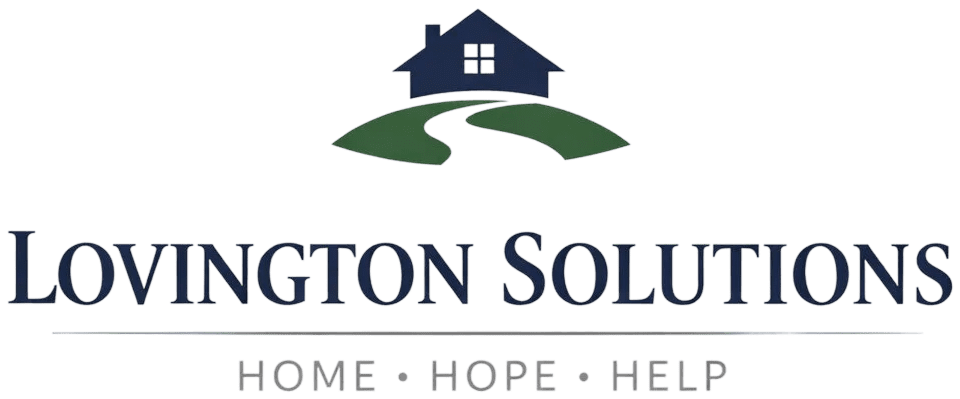 Logo of a housing-related company with a house and pathway graphic.